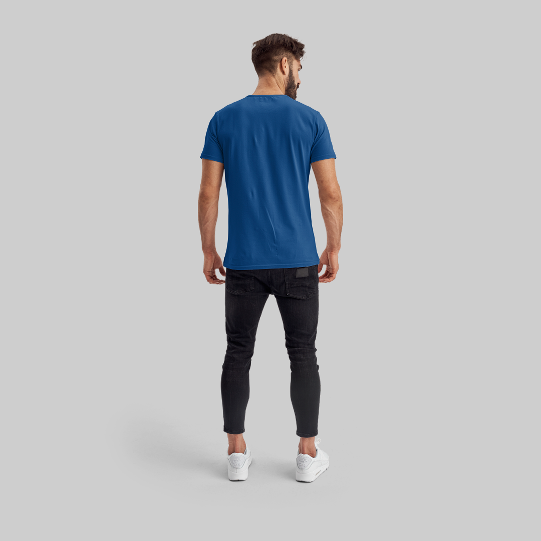 Camiseta Premium Azul - Algodão Egípcio