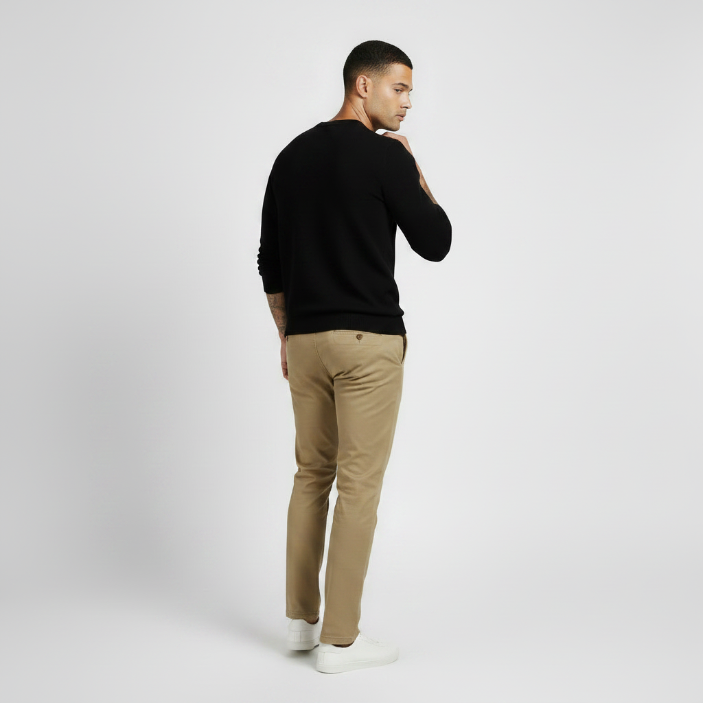 Suéter Básico Masculino Regular - Preto Lion