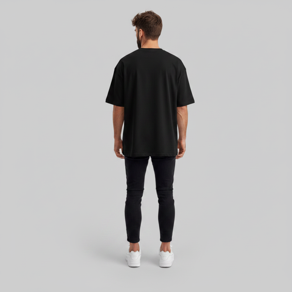 Camiseta Oversized Preta - Suedine