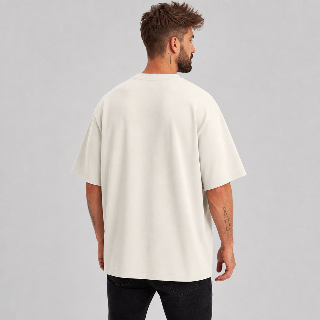 Camiseta Oversized Offwhite - Suedine