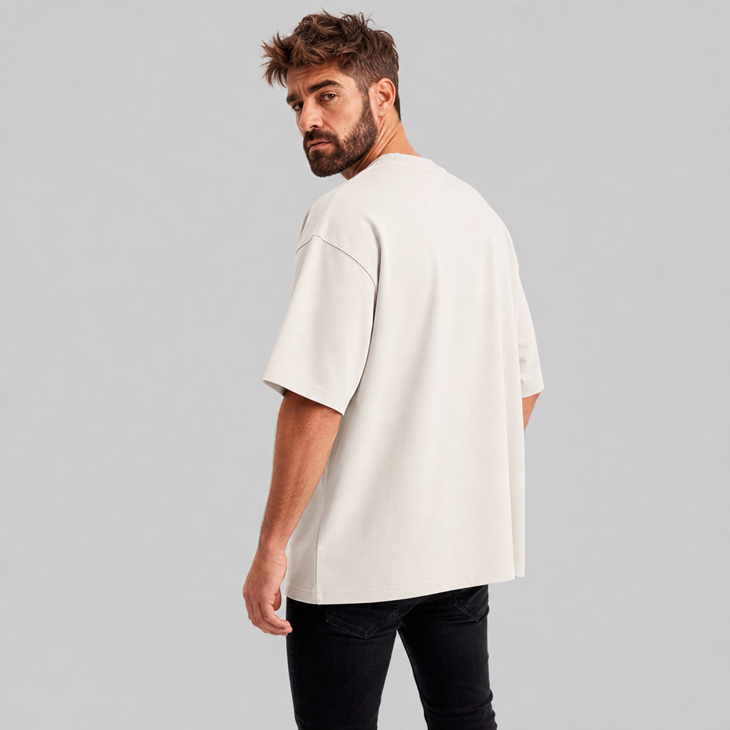Camiseta Oversized Offwhite - Suedine