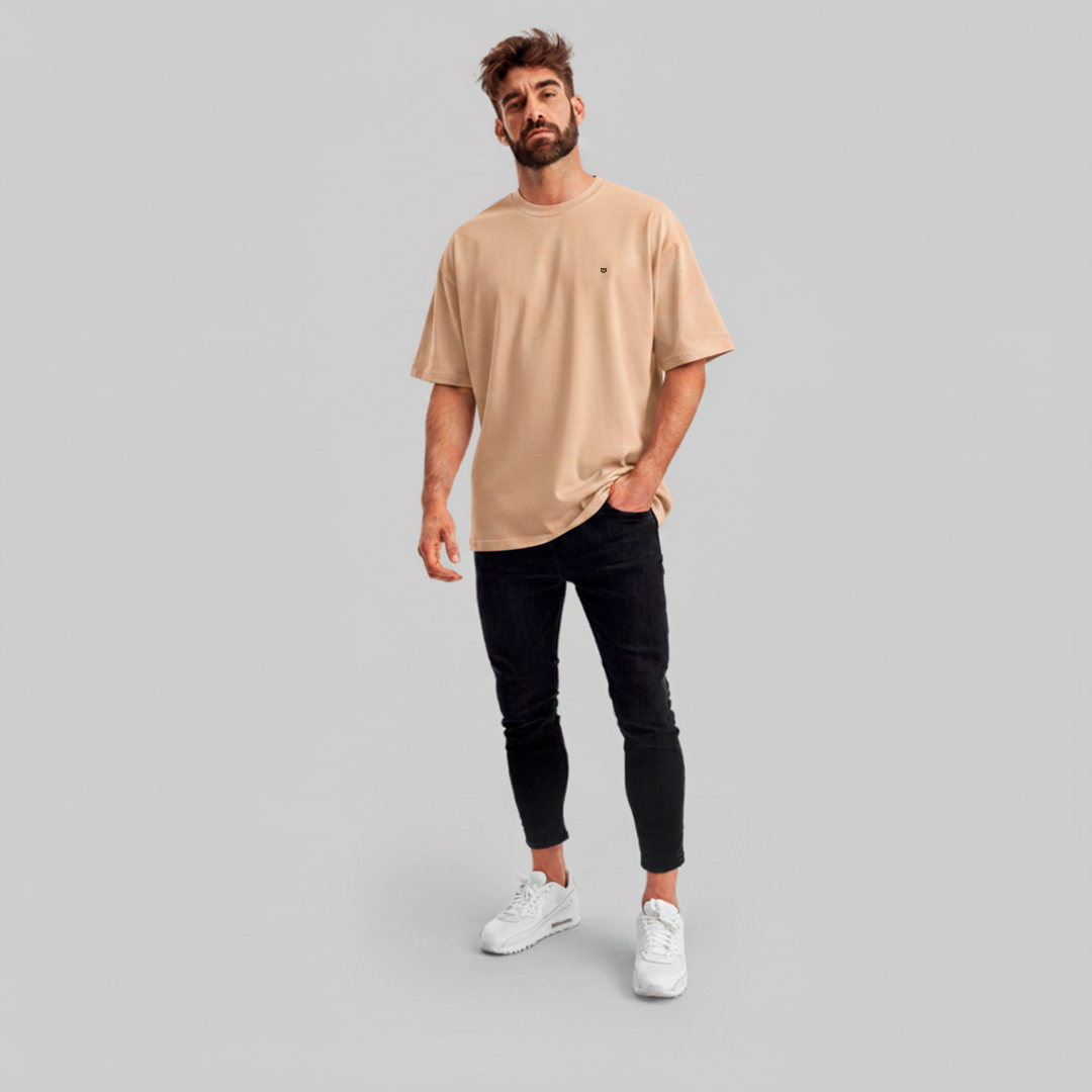 Camiseta Oversized Areia - Suedine