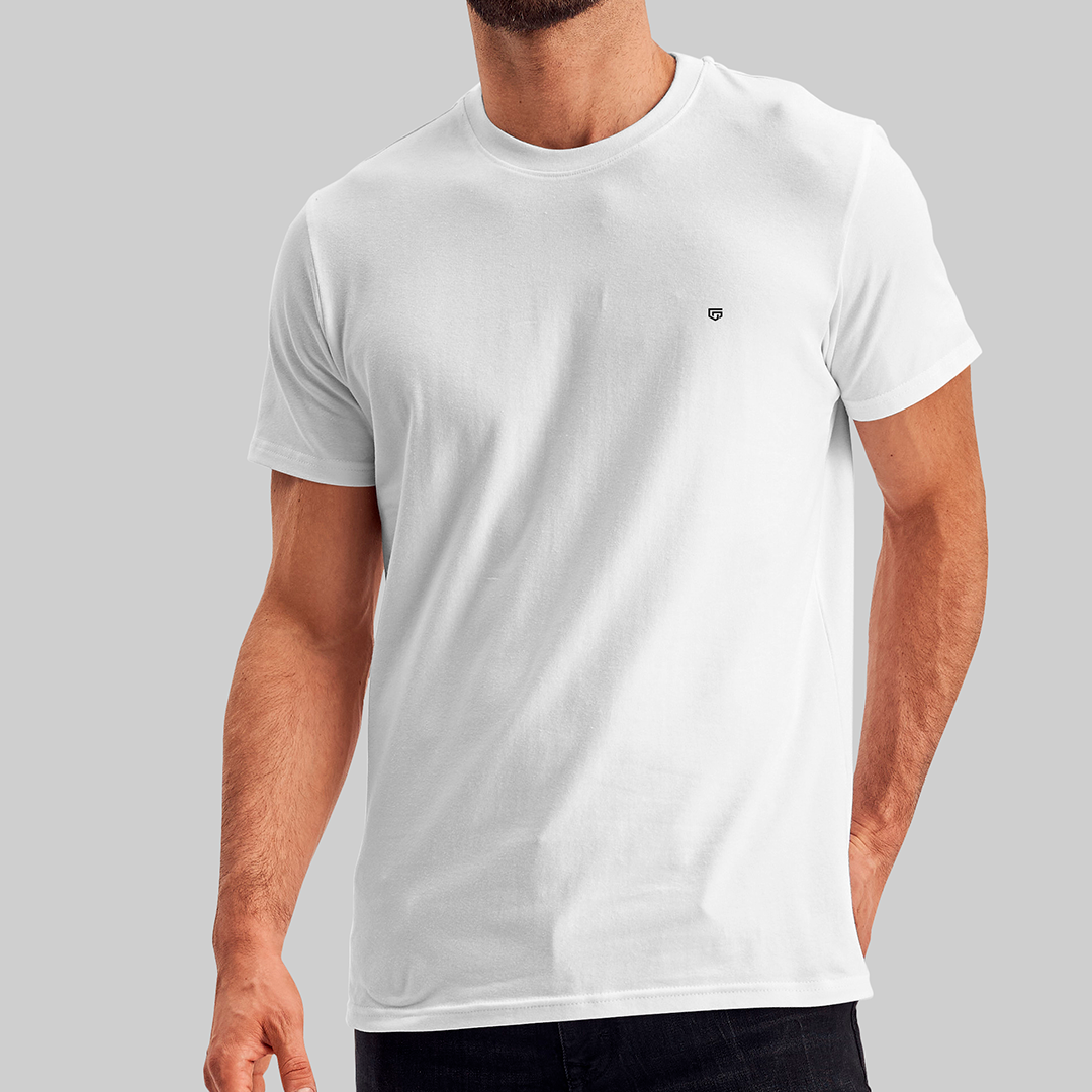 Camiseta Premium Branca - Algodão Egípcio