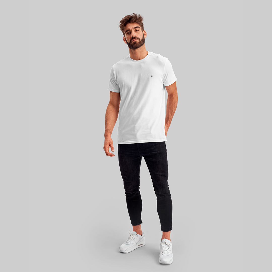 Camiseta Premium Branca - Algodão Egípcio