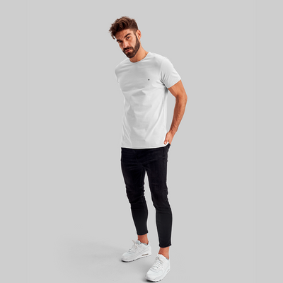 Camiseta Premium Branca - Algodão Egípcio