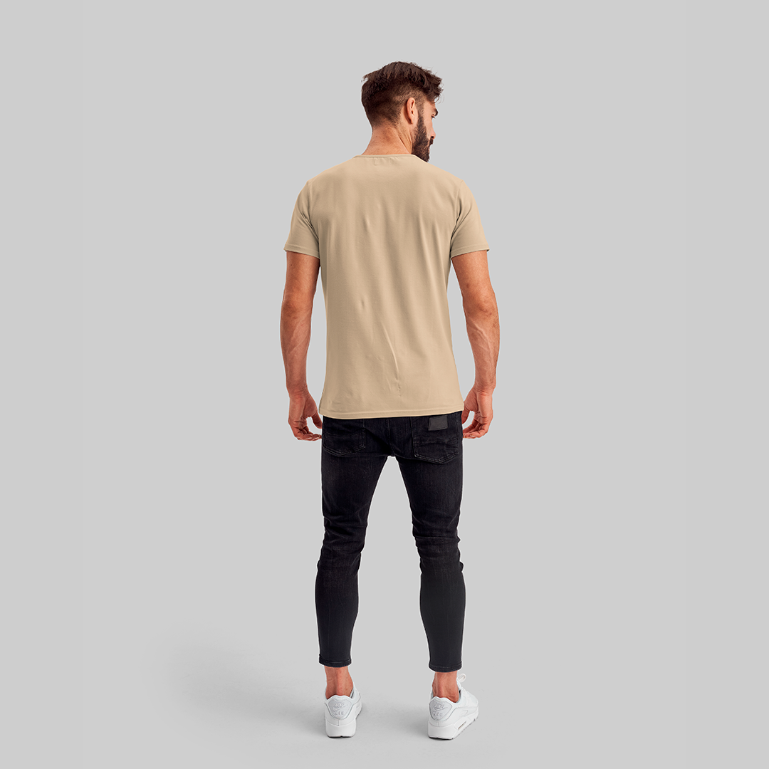 Camiseta Premium Areia - Algodão Egípcio