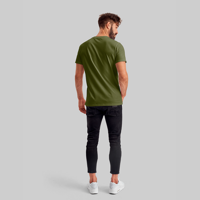 Camiseta Premium Verde Musgo - Algodão Egípcio