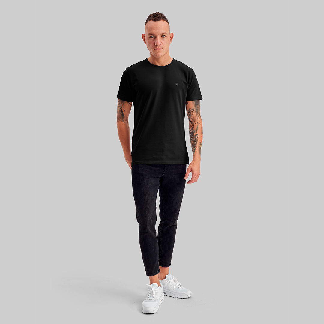 Camiseta Premium Preta - Algodão Egípcio