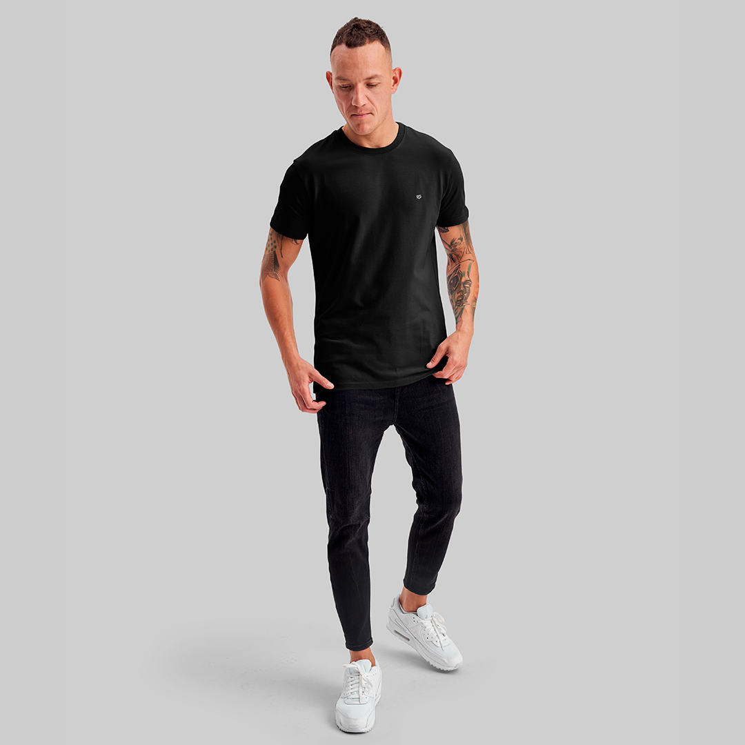 Camiseta Premium Preta - Algodão Egípcio