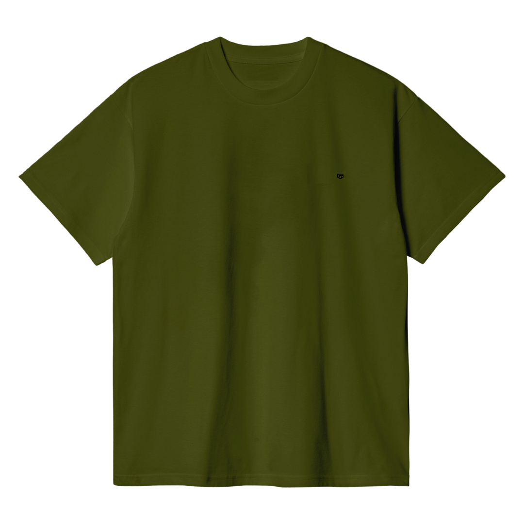 Camiseta Premium Verde Musgo - Algodão Egípcio