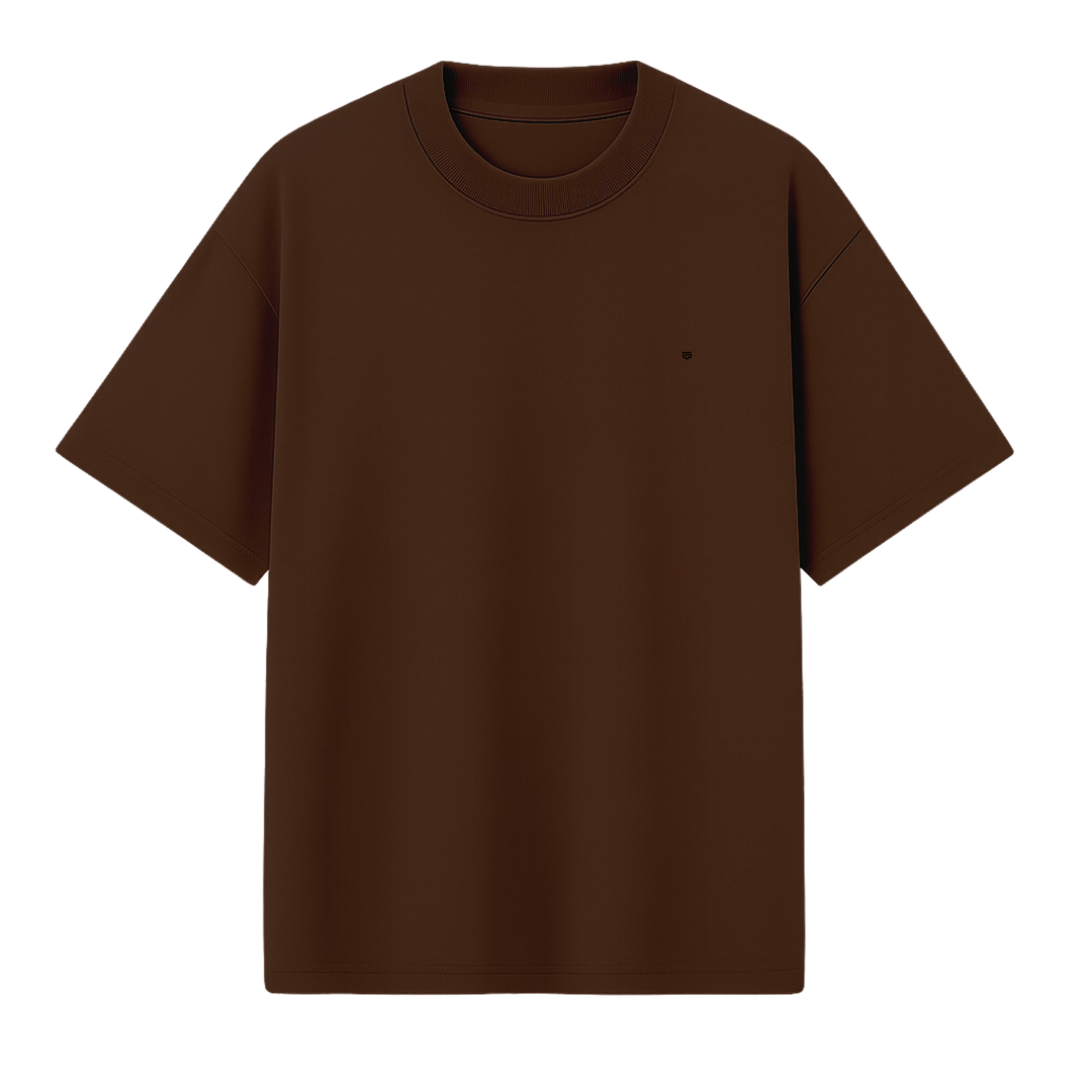 Camiseta Oversized Marrom - Suedine