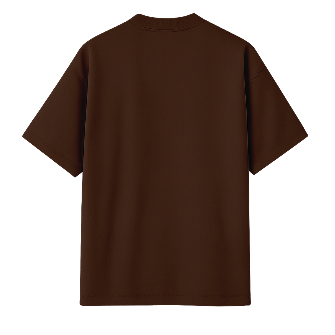 Camiseta Oversized Marrom - Suedine