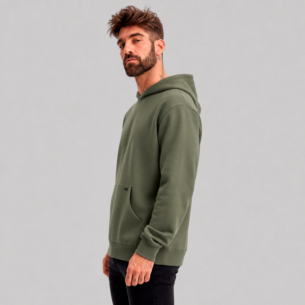 Moletom Canguru com Capuz - Verde Musgo