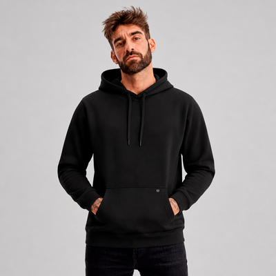 Moletom Canguru com Capuz - Preto