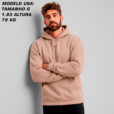 Moletom Canguru com Capuz - Areia