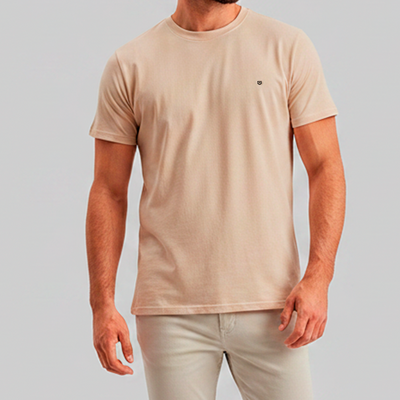 Camiseta Premium Areia - Algodão Egípcio