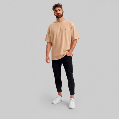 Camiseta Oversized Areia - Suedine