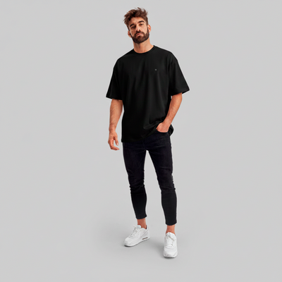 Camiseta Oversized Preta - Suedine