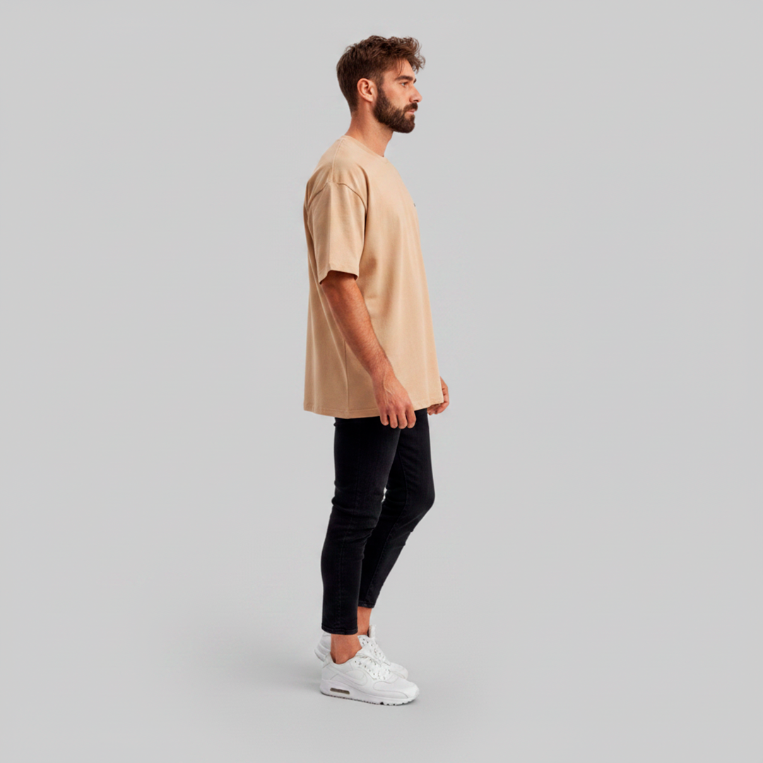 Camiseta Oversized Areia - Suedine