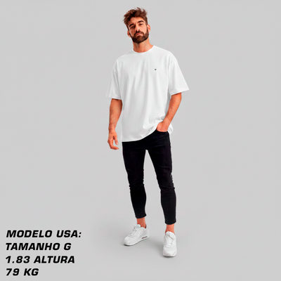 Camiseta Premium Branca - Algodão Egípcio